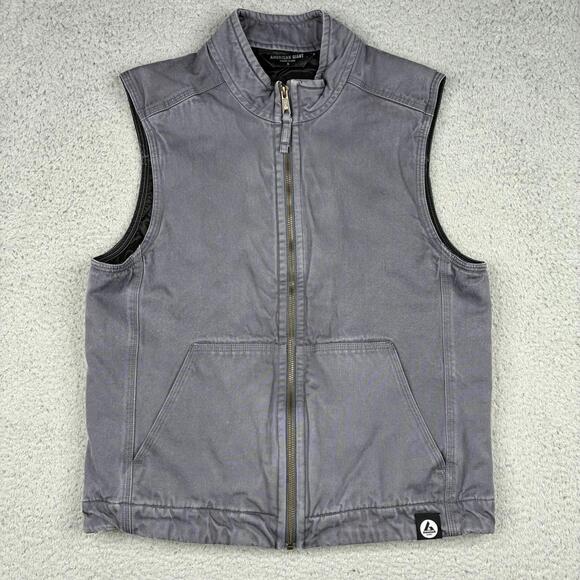 American Giant Other - American Giant Vest Men’s Small Gray Full Zip Work Wear Outdoor Quilted USA